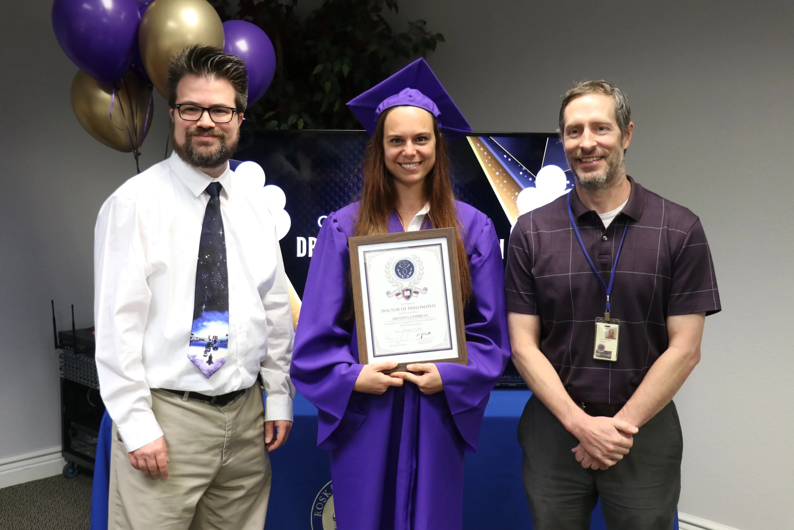 The Roskamp Institute Celebrates Milestone PhD Graduation in Neuroscience
