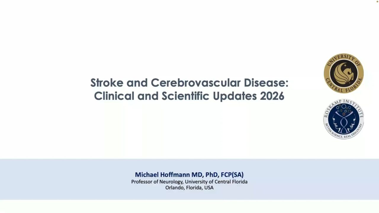 Join Dr. Hoffman as he gives the 2026 Stroke and Cerebrovascular Disease Update